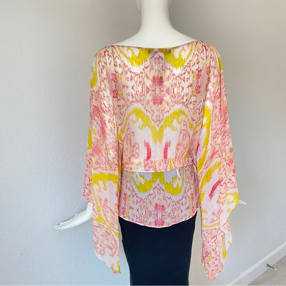 Roberto Cavalli Silk Floral Print poncho Blouse - Picture 14 of 16